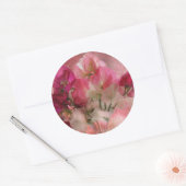 Sticker Rond Magnet d'art des pois doux (Enveloppe)