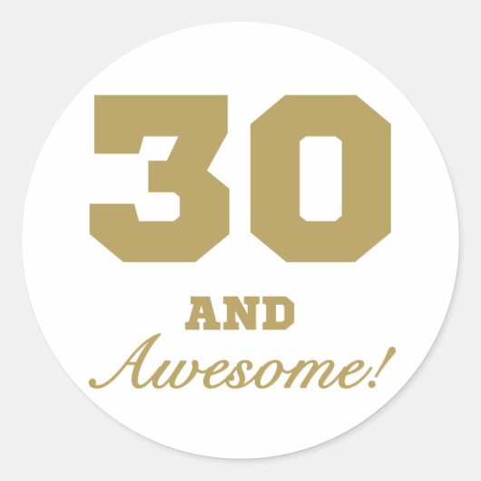 Sticker Rond Magnifique 30e anniversaire (Devant)