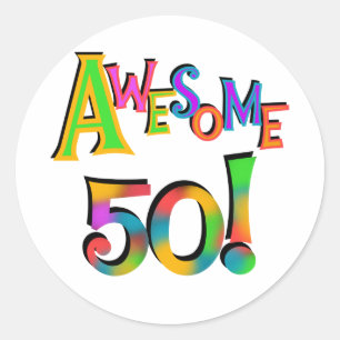 Sticker Rond Magnifique 50 T-shirts et cadeaux d'anniversaire
