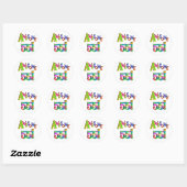 Sticker Rond Magnifique 55 T-shirts et cadeaux d'anniversaire (Feuille)