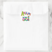 Sticker Rond Magnifique 55 T-shirts et cadeaux d'anniversaire (Sac)