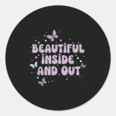 Sticker Rond Magnifique À L'Intérieur Et À L'Extérieur Mignonne (Devant)