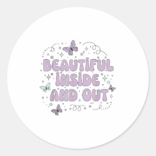 Sticker Rond Magnifique À L'Intérieur Et À L'Extérieur Mignonne