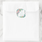Sticker Rond Magnifique Bouquet Floral Aquarelle Pastel (Sac)