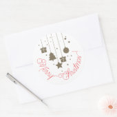 Sticker Rond Magnifique collants de Noël joyeux (Enveloppe)