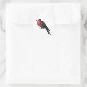 Sticker Rond Magnifique Frigatebird (Sac)