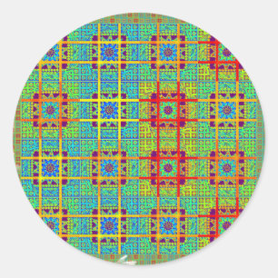 Sticker Rond Magnifique joli imprimé tribal sud-africain vector