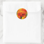 Sticker Rond Magnifique Marigold Orange (Sac)