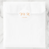 Sticker Rond Magnifique orange et blanc (Sac)