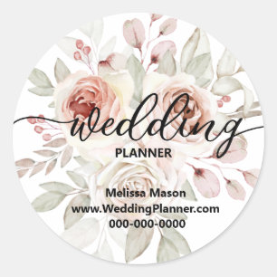 Sticker Rond Magnifique organisateur de mariage floral