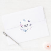 Sticker Rond Magnifique papillon (Enveloppe)
