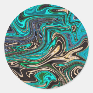 Sticker Rond Magnifique Style Marbre - Paradis