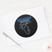 Sticker Rond MAGNIFIQUE T-shirt POSSUM (Enveloppe)