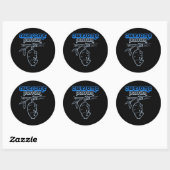 Sticker Rond MAGNIFIQUE T-shirt POSSUM (Feuille)