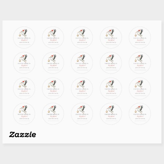 Sticker Rond Magnifique Vite Stork (Feuille)