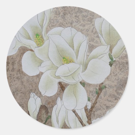 Sticker Rond Magnolia blossom (Devant)