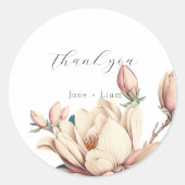 Sticker Rond magnolia blush (Devant)