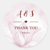 Sticker Rond Magnolia Éthérée, Merci (Devant)