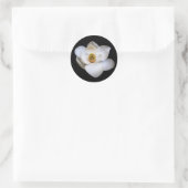 Sticker rond Magnolia Flower Black Floral (Sac)