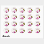 Sticker Rond Magnolia Flower funeral Memorial (Feuille)