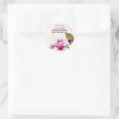 Sticker Rond Magnolia Flower funeral Memorial (Sac)