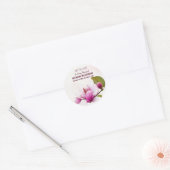 Sticker Rond Magnolia Flower funeral Memorial (Enveloppe)