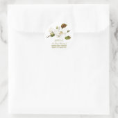 Sticker Rond Magnolia Flower funeral Memorial (Sac)