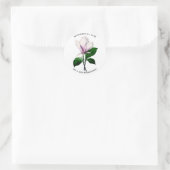 Sticker Rond magnolia mariage douche de nuptiale faveur autocol (Sac)