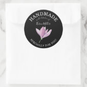Sticker Rond Magnolia Violet FAIT MAIN pour Vous Cadeaux de mis (Sac)