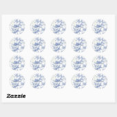 Sticker Rond Magnolias azules (Feuille)