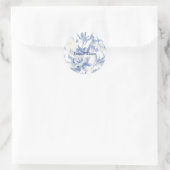 Sticker Rond Magnolias azules (Sac)