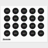 Sticker Rond Mah Jong Mahjong (Feuille)