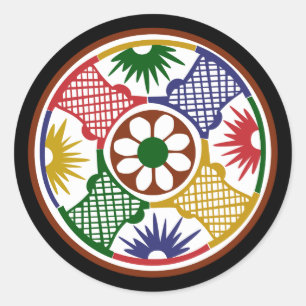 Sticker Rond Mah Jongg Un Cercle