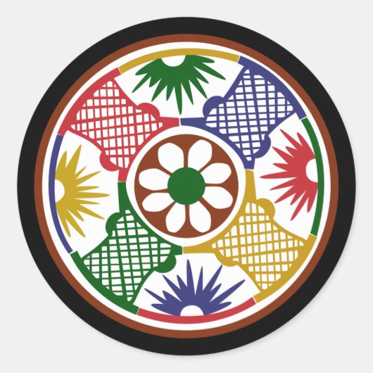 Sticker Rond Mah Jongg Un Cercle (Devant)