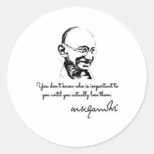 Sticker Rond Mahatma Gandhi - perte