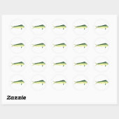 Sticker Rond Mahi Mahi - Dolphin Fish Art (Feuille)