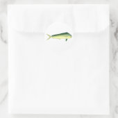 Sticker Rond Mahi Mahi - Dolphin Fish Art (Sac)