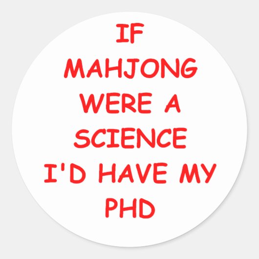 Sticker Rond mahjong (Devant)