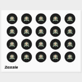 Sticker Rond Mahjong Lover Chinese Game Night Funny Mahjong Soc (Feuille)