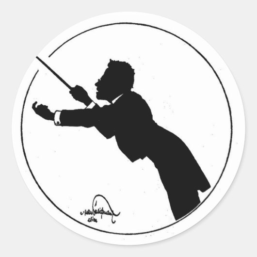 Sticker Rond Mahler Conduisant (Devant)