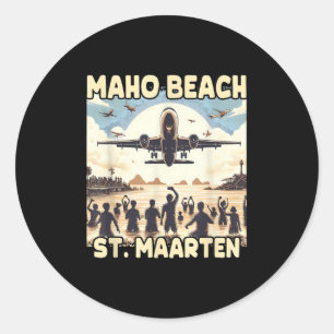 Sticker Rond Maho Beach St. Maarten