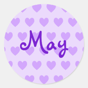 Sticker Rond Mai en pourpre