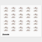 Sticker Rond Maid of Honor Classy Browns (Feuille)