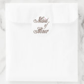 Sticker Rond Maid of Honor Classy Browns (Sac)