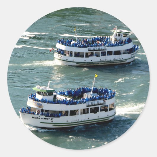 Sticker Rond Maid of the Mist Boat : Niagara Falls (Devant)