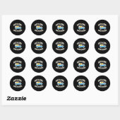 Sticker Rond Mail Lady Design For Women Girls Stal Worker Mail  (Feuille)