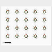 Sticker Rond Mailing Labels, Christmas Labels, Address (Feuille)