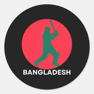 Sticker Rond Maillot de cricket du Bangladesh Drapeau de cricke
