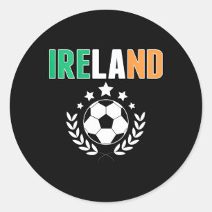 Sticker Rond Maillot de fans de football fiers d'Irlande - Sout