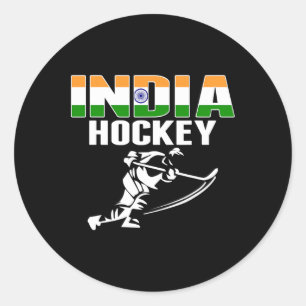 Sticker Rond Maillot de fans de hockey sur glace d'Inde - Soute